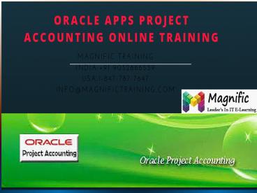 Oracle Apps Project Accounting online Training in USA