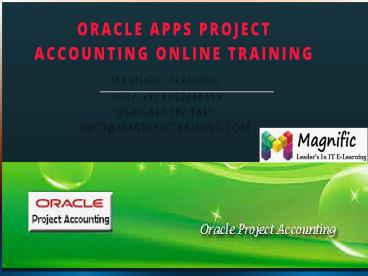 Oracle Apps Project Accounting online training in USA