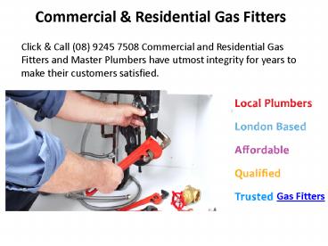Commercial & Residential Gas Fitters