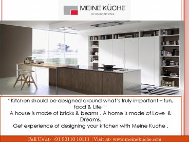 Modular Kitchens in Pune, Maharashtra & Goa | Meine Kuche
