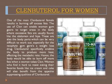 Clenbuterol For Women
