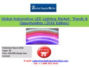 Automotive LED Lighting Market 2016 Edition