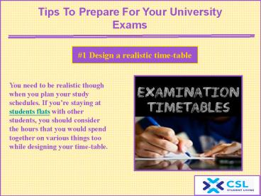 Tips to prepare for your university exams