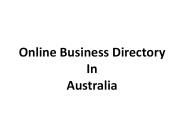 Online Business Directory In Australia