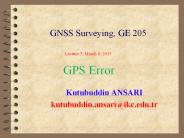gps error part -1