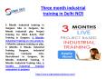 Three month industrial training in delhi ncr
