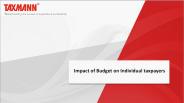 Impact of Budget on Individual taxpayers