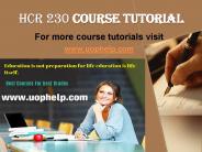 HCR 230 Squared Instruction/uophelp