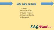 Latest SUV cars in India 2016