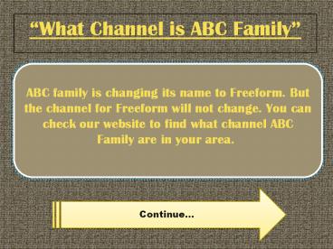 What Channel ABC Family