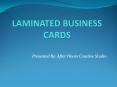 Laminated Business Cards PowerPoint PPT Presentation