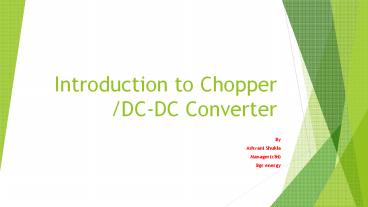 chopper DC-DC Converter