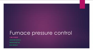 furnace pressure control