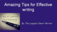 Good points for Effective Writing