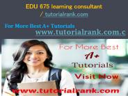 EDU 675 learning consultant / tutorialrank.com