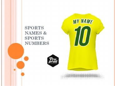 SPORTS NAMES & SPORTS NUMBERS