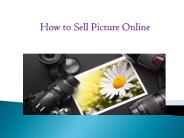 How to sell Picture online