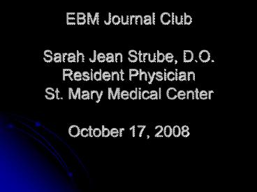 Journal Club:  Myocardial Reperfusion Injury