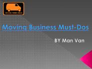Moving Business Must-Dos