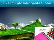HHS 497 Bright Tutoring/hhs 497.com
