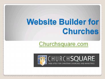 Website Builder for Churches - Churchsquare.com
