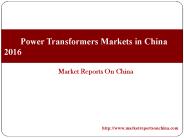 Power Transformers Markets in China 2016