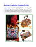 Fashion of Multicolor Handbags In 2016 PowerPoint PPT Presentation