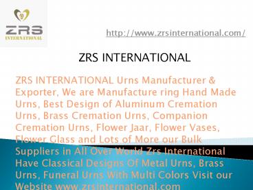 Urns Manufacturer & Exporter