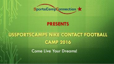 USSportsCamps(USSC) NIKE Contact Football Camp 2016