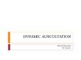 Dynamic auscultation PowerPoint PPT Presentation