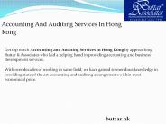 Accounting and Auditing Services in Hong Kong