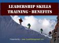 Leadership Skills Training - Benefits PowerPoint PPT Presentation