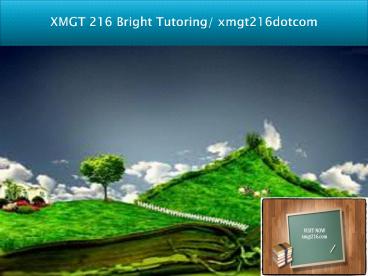 XMGT 216 Bright Tutoring/ xmgt216dotcom