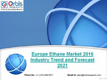 Europe Ethane Market 2016 Report