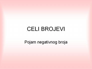 CELI BROJEVI