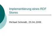 Implementierung eines RDF Stores