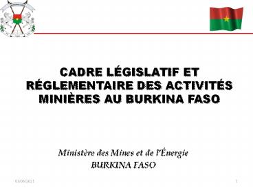COMMUNICATION DU BURKINA FASO