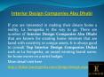 Interior Design Companies Abu Dhabi PowerPoint PPT Presentation
