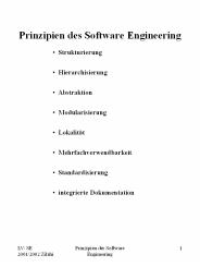 Prinzipien des Software Engineering