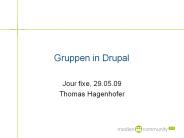 Gruppen in Drupal