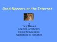 Good Manners on the Internet PowerPoint PPT Presentation
