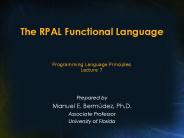 The RPAL Functional Language