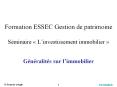 Formation ESSEC Gestion de patrimoine S PowerPoint PPT Presentation