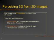 Perceiving 3D from 2D Images