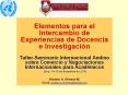 Elementos para el Intercambio de Experiencias de Docencia e Investigaci PowerPoint PPT Presentation
