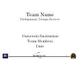 Team Name Preliminary Design Review PowerPoint PPT Presentation
