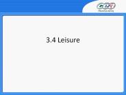 3.4 Leisure