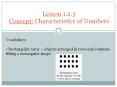Lesson 1.2.3 Concept: Characteristics of Numbers PowerPoint PPT Presentation