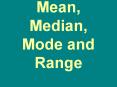 Mean, Median, Mode and Range PowerPoint PPT Presentation