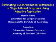 Eliminating Synchronization Bottlenecks in Object-Based Programs Using Adaptive Replication